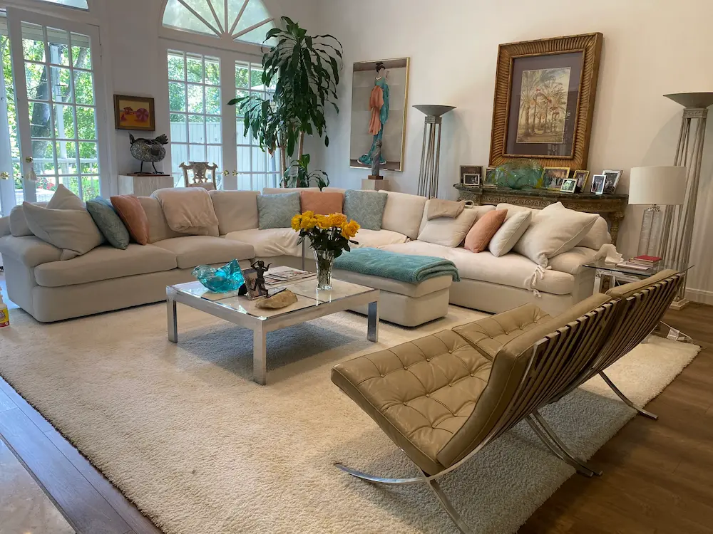 Beautiful living room cleaned to perfection
